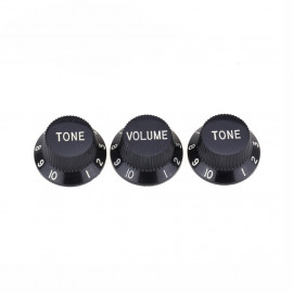 MX1563BK-2MX1564BK Комплект ручек потенциометров (2+1), Strat Style, черные, Musiclily - MX1563BK-2MX1564BK Комплект ручек потенциометров (2+1), Strat Style, черные, Musiclily