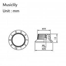 MX1563BK-2MX1564BK Комплект ручек потенциометров (2+1), Strat Style, черные, Musiclily - MX1563BK-2MX1564BK Комплект ручек потенциометров (2+1), Strat Style, черные, Musiclily