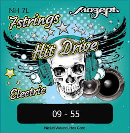 NH-7L Hit Drive Комплект струн для 7-струнной электрогитары, Light, 9-55, никель, Мозеръ - NH-7L Hit Drive Комплект струн для 7-струнной электрогитары, Light, 9-55, никель, Мозеръ