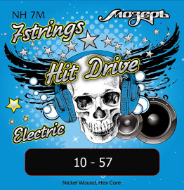 NH-7M Hit Drive Комплект струн для 7-струнной электрогитары, Medium, 10-57, никель, Мозеръ - NH-7M Hit Drive Комплект струн для 7-струнной электрогитары, Medium, 10-57, никель, Мозеръ