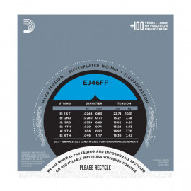 EJ46FF Pro-Arte Carbon Комплект струн для классической гитары, сильное натяжение, D'Addario - EJ46FF Pro-Arte Carbon Комплект струн для классической гитары, сильное натяжение, D'Addario