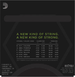 NYXL1156 NYXL Комплект струн для электрогитары, M Top / E-H Bottom, 11-56, D'Addario - NYXL1156 NYXL Комплект струн для электрогитары, M Top / E-H Bottom, 11-56, D'Addario