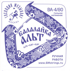 BA4/80 Комплект струн для балалайки-альт (сталь+Л-80), Господин Музыкант - BA4/80 Комплект струн для балалайки-альт (сталь+Л-80), Господин Музыкант