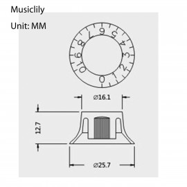 MX0615CR Ручка потенциометра Gibson Style, метрическая, серебристая, 4шт, Musiclily - MX0615CR Ручка потенциометра Gibson Style, метрическая, серебристая, 4шт, Musiclily