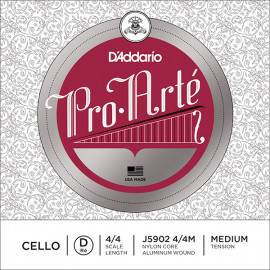 J5902-4/4M Pro-Arte Отдельная струна D/Ре для виолончели размером 4/4, среднее натяжение, D'Addario - J5902-4/4M Pro-Arte Отдельная струна D/Ре для виолончели размером 4/4, среднее натяжение, D'Addario