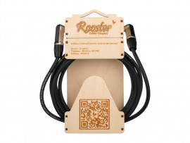 RUS1303 Кабель инструментальный, 3м, угловые коннекторы,  Rooster. - RUS1303 Кабель инструментальный, 3м, угловые коннекторы,  Rooster.