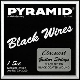 C342200 Black Wires Комплект струн для классической гитары, черные, медь, Pyramid - C342200 Black Wires Комплект струн для классической гитары, черные, медь, Pyramid