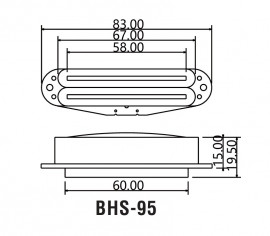 BHS-95ANeck-BK Звукосниматель магнитный, сингл, нековый, черный, Belcat - BHS-95ANeck-BK Звукосниматель магнитный, сингл, нековый, черный, Belcat
