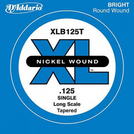 XLB125T Nickel Wound Tapered Отдельная струна для бас-гитары, никелированная, .125, D'Addario - XLB125T Nickel Wound Tapered Отдельная струна для бас-гитары, никелированная, .125, D'Addario
