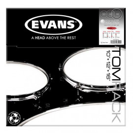 ETP-EC2SCLR-R EC2 Clear Rock Набор пластика для том барабана 10"/12"/16", Evans - ETP-EC2SCLR-R EC2 Clear Rock Набор пластика для том барабана 10"/12"/16", Evans