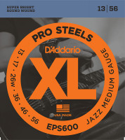 EPS600 XL PRO STEEL Струны для электрогитары Jazz Medium 13-56 D`Addario