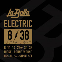 HRS-UL HRS Комплект струн для электрогитары, никелированные, 8-38, La Bella