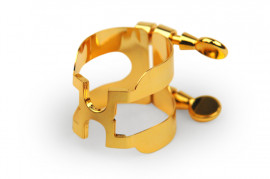 HTS1G H-LIGATURE Лигатура с колпачком для саксофона-тенор, позолоченная RICO - HTS1G H-LIGATURE Лигатура с колпачком для саксофона-тенор, позолоченная RICO