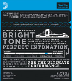 EKXL120 Nickel Wound Комплект струн для электрогитары, Super Light, усиленные, 9-42, D'Addario - EKXL120 Nickel Wound Комплект струн для электрогитары, Super Light, усиленные, 9-42, D'Addario