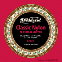 EJ27N CLASSIC Струны для классической гитары нейлоновые Student Normal D`Addario