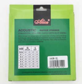 Струны для акустической гитары Alice A408 L Acoustic Guitar Strings металлические 012-053 - Струны для акустической гитары Alice A408 L Acoustic Guitar Strings металлические 012-053