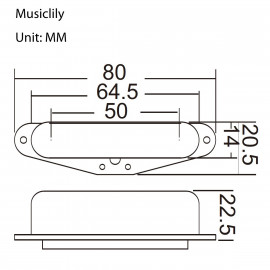 MX1252CR Звукосниматель магнитный сингл, для Tele, нековый, хром, Musiclily - MX1252CR Звукосниматель магнитный сингл, для Tele, нековый, хром, Musiclily