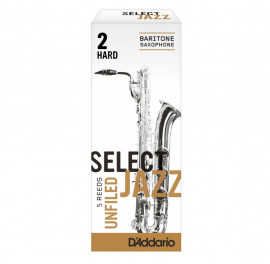 RRS05BSX2H Select Jazz Unfiled Трости для саксофона баритон, размер 2, жесткие (Hard), 5шт, Rico - RRS05BSX2H Select Jazz Unfiled Трости для саксофона баритон, размер 2, жесткие (Hard), 5шт, Rico