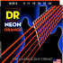NOE-9 Neon Orange Комплект струн для электрогитары, никелированные, с покрытием, 9-42, DR - NOE-9 Neon Orange Комплект струн для электрогитары, никелированные, с покрытием, 9-42, DR