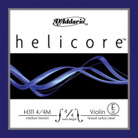 H311-4/4M Helicore Отдельная струна E/Ми для скрипки размером 4/4, среднее натяжение, D'Addario