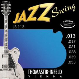 JS113 Jazz Swing Комплект струн для акустической гитары, Medium, сталь/никель, 13-53, Thomastik - JS113 Jazz Swing Комплект струн для акустической гитары, Medium, сталь/никель, 13-53, Thomastik