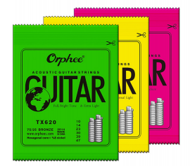 Струны бронзовые Orphee TX 620 для акустической гитары 010-047 - Струны бронзовые Orphee TX 620 для акустической гитары 010-047