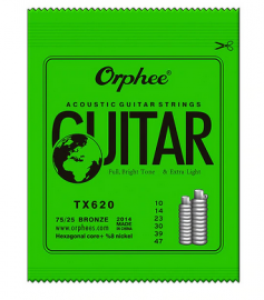 Струны бронзовые Orphee TX 620 для акустической гитары 010-047 - Струны бронзовые Orphee TX 620 для акустической гитары 010-047