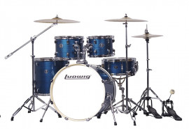 LC197-4 Accent Pro Барабанная установка, синяя, 2 коробки, Ludwig - LC197-4 Accent Pro Барабанная установка, синяя, 2 коробки, Ludwig