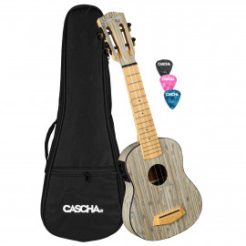 HH-2315E Bamboo Series Укулеле сопрано со звукоснимателем, с чехлом, графит, Cascha - HH-2315E Bamboo Series Укулеле сопрано со звукоснимателем, с чехлом, графит, Cascha