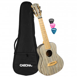 HH-2316 Bamboo Series Graphite Укулеле концертный, с чехлом, графит, Cascha - HH-2316 Bamboo Series Graphite Укулеле концертный, с чехлом, графит, Cascha