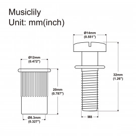 MX2212CR Опоры бриджа Wraparound, хром, Musiclily - MX2212CR Опоры бриджа Wraparound, хром, Musiclily