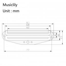 MX0449BK Звукосниматель мини-хамбакер, рельсовый, чёрный, Musiclily - MX0449BK Звукосниматель мини-хамбакер, рельсовый, чёрный, Musiclily