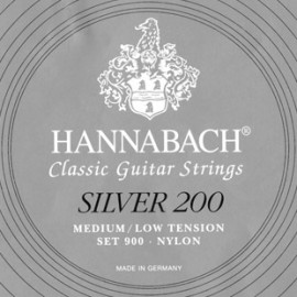 900MLT SILVER 200 Комплект струн для классической гитары нейлон/посеребренные Hannabach - 900MLT SILVER 200 Комплект струн для классической гитары нейлон/посеребренные Hannabach
