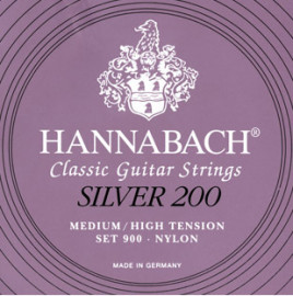 900MHT SILVER 200 Комплект струн для классической гитары нейлон/посеребренные Hannabach - 900MHT SILVER 200 Комплект струн для классической гитары нейлон/посеребренные Hannabach