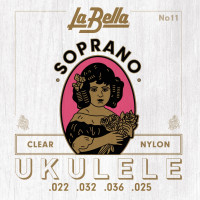 11-SOPRANO Комплект струн для укулеле сопрано, нейлон, La Bella