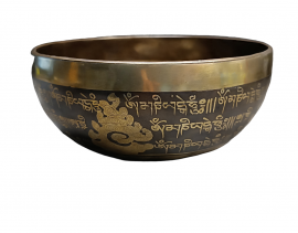 Кованая поющая чаша "Etching Carving" I-020 (20 см, нота: Фа#, 185 Гц) - Кованая поющая чаша "Etching Carving" I-020 (20 см, нота: Фа#, 185 Гц)