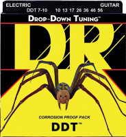 DDT7-10 Drop-Down Tuning Комплект струн для 7-струнной электрогитары, никелированные, 10-56, DR