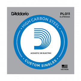 PL011 PLAIN STEEL Отдельная стальная струна без обмотки 0.011" D`Addario - PL011 PLAIN STEEL Отдельная стальная струна без обмотки 0.011" D`Addario