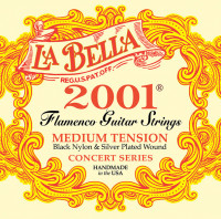 2001FM-Flamenco-Medium Комплект струн для фламенко гитары, среднее нат, посеребр., La Bella