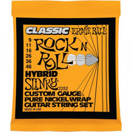 P02252 Pure Nickel Hybrid Slinky Комплект cтрун для электрогитары, никель, 9-46, Ernie Ball - P02252 Pure Nickel Hybrid Slinky Комплект cтрун для электрогитары, никель, 9-46, Ernie Ball