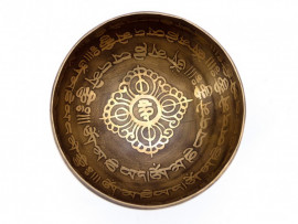 Кованая поющая чаша "Etching Carving" I-015 (10,5 см, нота: До 516 Гц)  - Кованая поющая чаша "Etching Carving" I-015 (10,5 см, нота: До 516 Гц) 