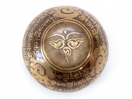 Кованая поющая чаша "Etching Carving" IK-541 (14,2 см, нота: Фа 343 Гц)  - Кованая поющая чаша "Etching Carving" IK-541 (14,2 см, нота: Фа 343 Гц) 