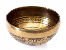 Кованая поющая чаша "Etching Carving" IK-541 (14,2 см, нота: Фа 343 Гц)  - Кованая поющая чаша "Etching Carving" IK-541 (14,2 см, нота: Фа 343 Гц) 