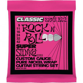 P02253 Pure Nickel Super Slinky Комплект cтрун для электрогитары, никель, 9-42, Ernie Ball - P02253 Pure Nickel Super Slinky Комплект cтрун для электрогитары, никель, 9-42, Ernie Ball