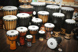 Джембе 10" Meinl PADJ4-M-G Travel Series Phantom Black кожа - Джембе 10" Meinl PADJ4-M-G Travel Series Phantom Black кожа