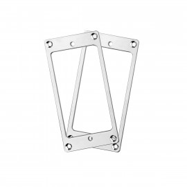 MX0643-2 Рамка звукоснимателя, прямая, хром, 2шт, Musiclily - MX0643-2 Рамка звукоснимателя, прямая, хром, 2шт, Musiclily