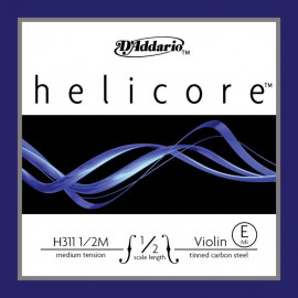 H311-1/2M-B10 Helicore Отдельная струна Е/Ми для скрипки размером 1/2, ср. натяж, 10шт, D'Addario - H311-1/2M-B10 Helicore Отдельная струна Е/Ми для скрипки размером 1/2, ср. натяж, 10шт, D'Addario