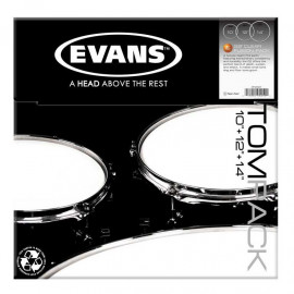 ETP-G2CLR-F G2 Clear Fusion Набор пластика для том барабана, 10"/12"/14", Evans - ETP-G2CLR-F G2 Clear Fusion Набор пластика для том барабана, 10"/12"/14", Evans