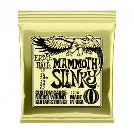 P02214 Mammoth Slinky Комплект струн для электрогитары, никель, 12-62, Ernie Ball - P02214 Mammoth Slinky Комплект струн для электрогитары, никель, 12-62, Ernie Ball
