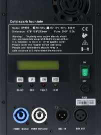 WS-SP400W Генератор холодных искр, 400Вт, LAudio - WS-SP400W Генератор холодных искр, 400Вт, LAudio